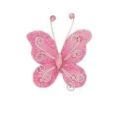 AussieSuperStore Art & Craft Essentials Butterflies Pink Butterflies Pink | Organza Butterflies | Craft Party Decorations 9331468022879 VCBFPK