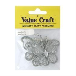 AussieSuperStore Art & Craft Essentials Butterflies White Butterflies White | Organza Butterflies | Craft Party Decorations 9331468022886 VCBFWH