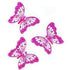 AussieSuperStore Art & Craft Essentials Butterfly Glitter Hot Pink Butterfly Glitter Hot Pink | Organza Butterflies | Party Decorations 9331468043348 VCSBS14007