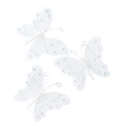 AussieSuperStore Art & Craft Essentials Butterfly Glitter White Butterfly Glitter White | Organza Butterflies | Craft Party Decoration 9331468043331 VCSBS14006