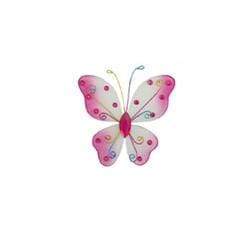 AussieSuperStore Art & Craft Essentials Butterfly Two Tone Large Hot Pink Butterfly Two Tone Large Hot Pink | Organza Butterflies | Decorations 9331468014676 VCSBB03