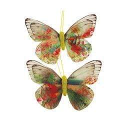 AussieSuperStore Art & Craft Essentials Butterfly with Printed Wing 10x7cm (in 2 colors) Butterfly with Printed Wing 10x7cm (in 2 colors) | Craft Animal Embellishments