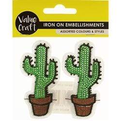 AussieSuperStore Art & Craft Essentials Cactus 9.5cm Iron On Motif Sequin (in 3 styles) Iron On Motif Sequin (in 3 styles) | Craft Embellishment 9331468053026 VJY614