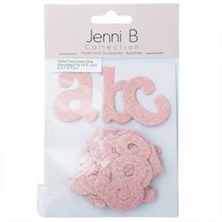 AussieSuperStore Art & Craft Essentials Card Letters & Numbers in Pink Glitter Card Letters & Numbers in Pink Glitter | Scrapbooking Accessories 9323823168421 JBS106