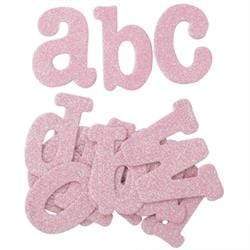 AussieSuperStore Art & Craft Essentials Card Letters & Numbers in Pink Glitter Card Letters & Numbers in Pink Glitter | Scrapbooking Accessories 9323823168421 JBS106