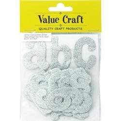 AussieSuperStore Art & Craft Essentials Card Letters & Numbers in Silver Glitter Card Letters & Numbers in Silver Glitter | Scrapbooking Accessories 9331468042624 VCGLSLV