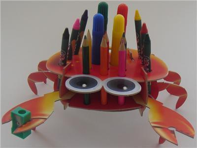 AussieSuperStore Art & Craft Essentials Cardboard kit Pen Holder - Crab Cardboard kit Pen Holder - Crab | DIY Kits for Kids PHCRAB