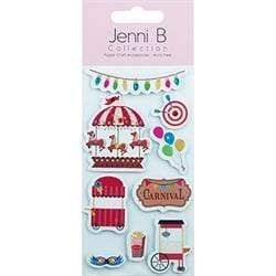 AussieSuperStore Art & Craft Essentials Carnival 3D stickers Carnival 3D stickers | Scrapbooking Embellishment 9323823193003 JB16019