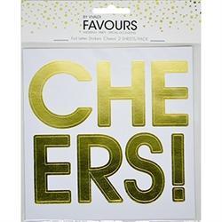 AussieSuperStore Art & Craft Essentials Cheers Favours Stickers (in 2 designs) Favours Stickers (in 2 designs) | Craft Party Scrapbooking Embellishment Decoration 9323823194901 FAV17095