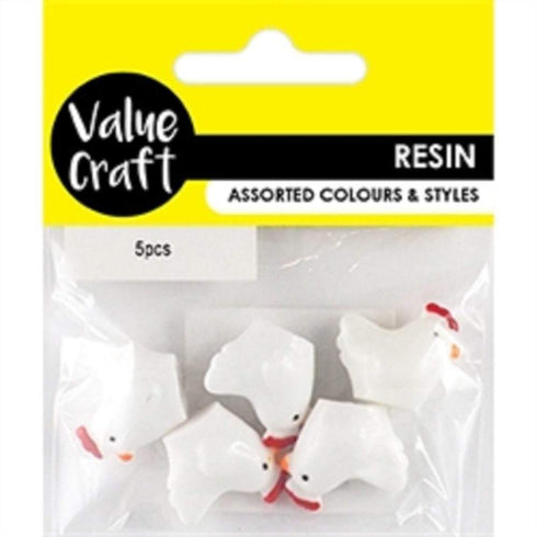 AussieSuperStore Art & Craft Essentials Chickens Resin Chickens Resin | Craft Party Scrapbooking Embellishment Decoration 9331468060635 VJY875