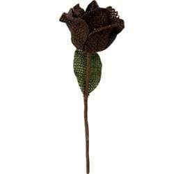 AussieSuperStore Art & Craft Essentials Chocolate Hessian Rose (in 3 colors) Hessian Rose (in 3 colors) | Artificial Flower Party Decoration 9323823178062 FLHR02