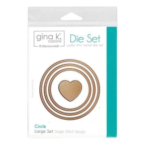 AussieSuperStore Art & Craft Essentials Circle Large Set Gina K Designs 3 Nested Die Set (in 8 styles) Gina K Designs 3 Nested Die Set | Craft Machine Die Set 011569
