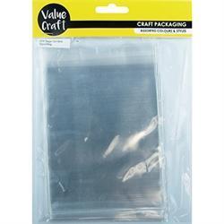 AussieSuperStore Art & Craft Essentials Clear Bags 12x18cm Clear Bags 12x18cm | Crystal Clear Cellophane Bags 9331468050223 VJY163