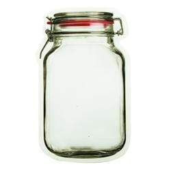 AussieSuperStore Art & Craft Essentials Clear Mason Jar Mason Jar Shaped Zip Lock Bags 12x20cm (in 2 designs) Mason Jar Shaped Zip Lock Bags 12x20cm | Zipper Bags Food Storage Snack Sandwich 9331468058373 VCZL02
