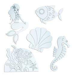 AussieSuperStore Art & Craft Essentials Colour In Shapes - Sea Theme Colour In Shapes - Sea Theme | Children's Craft Kits | Diy Kits 9331468046684 VCPP09