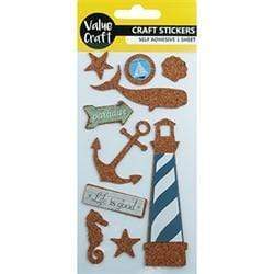 AussieSuperStore Art & Craft Essentials Cork Lighthouse Stickers Cork Lighthouse Stickers | Scrapbooking Stickers | Embellishment 9331468049739 VCK103