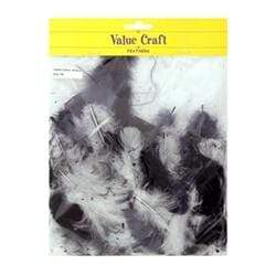 AussieSuperStore Art & Craft Essentials Craft Feathers Black/White/Grey Craft Feathers Black/White/Grey | Artificial Feathers 9331468013426 VCFBK