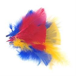 AussieSuperStore Art & Craft Essentials Craft Feathers Red/Yellow/Blue Craft Feathers Red/Yellow/Blue | Artificial Feathers 9331468013457 VCFRD