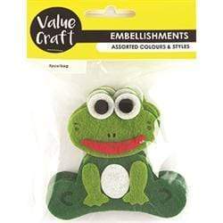 AussieSuperStore Art & Craft Essentials Craft Felt Frog Craft Felt Frog | Craft Party Scrapbooking Embellishment Decoration 9331468058137 VCFLT15
