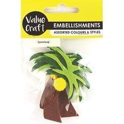 AussieSuperStore Art & Craft Essentials Craft Felt Palm Tree with coconut Craft Felt Palm Tree with coconut | Craft Party Scrapbooking Embellishment Decoration 9331468057932 VCFLT13
