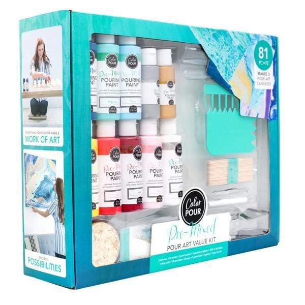 AussieSuperStore Art & Craft Essentials Craft Pour Color - Pre Mixed Art Paint Kit Craft Pour Color - Pre Mixed Art Paint Kit | American Color Pour Kit 940018