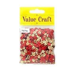 AussieSuperStore Art & Craft Essentials Craft Sequins Red & Gold Craft Sequins Red & Gold | Craft Embellishment 9331468001843 VCSQ1