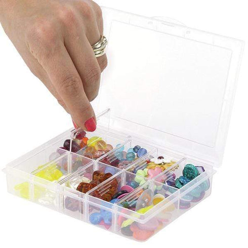 AussieSuperStore Art & Craft Essentials Craft Storage 8 Compartments Craft Storage 8 Compartments | Plastic Storage Container or Box 007014