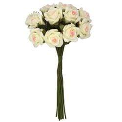 AussieSuperStore Art & Craft Essentials Cream Pink Foam Rose with 12 Head (in 8 colors) Foam Rose with 12 Head | Artificial Craft Flower Party Decoration 9323823117283 RBF13CP