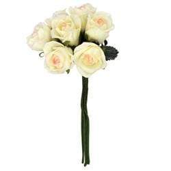 AussieSuperStore Art & Craft Essentials Cream Pink Foam Rose with 7 Head (in 8 colors) Foam Rose with 7 Head | Artificial Craft Flower Party Decoration 9323823117160 RBF11CP