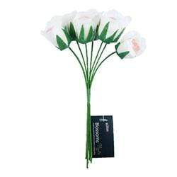 AussieSuperStore Art & Craft Essentials Cream Pink Poly Rose (in 3 colors) Poly Rose (in 3 colors) | Artificial Craft Flower Party Decoration 9323823186258 RBF15CP