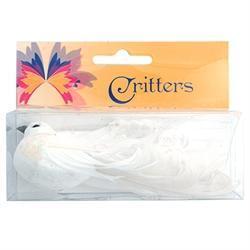 AussieSuperStore Art & Craft Essentials Critters Bird with Glitter Curly Tail 12cm (in 3 colours) Critters Bird with Glitter Curly Tail 12cm | Animal Craft Embellishments