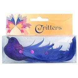 AussieSuperStore Art & Craft Essentials Critters Bird with Glitter Curly Tail 12cm (in 3 colours) Critters Bird with Glitter Curly Tail 12cm | Animal Craft Embellishments