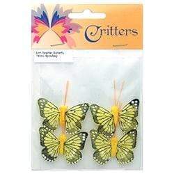 AussieSuperStore Art & Craft Essentials Critters Butterfly Feather 4cm (in 6 colours) Critters Butterfly Feather 4cm (in 6 colours) | Craft Party Embellishment