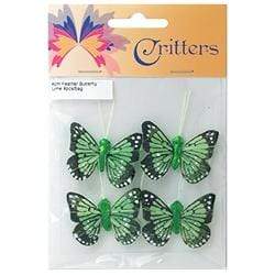 AussieSuperStore Art & Craft Essentials Critters Butterfly Feather 4cm (in 6 colours) Critters Butterfly Feather 4cm (in 6 colours) | Craft Party Embellishment