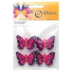 AussieSuperStore Art & Craft Essentials Critters Butterfly Feather 4cm (in 6 colours) Critters Butterfly Feather 4cm (in 6 colours) | Craft Party Embellishment