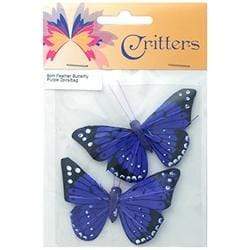 AussieSuperStore Art & Craft Essentials Critters Butterfly Feather 8cm (in 4 colours) Critters Butterfly Feather 8cm (in 4 colours) | Craft Party Embellishment