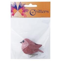 AussieSuperStore Art & Craft Essentials Critters Fabric Bird with Clip (in 3 colours) Critters Fabric Bird with Clip | Animal Craft Embellishments
