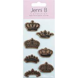 AussieSuperStore Art & Craft Essentials Crowns 3D stickers Crowns 3D stickers | Scrapbooking Embellishment 9323823193065 JB16025