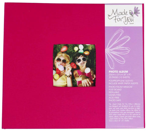 AussieSuperStore Art & Craft Essentials Dark Pink Scrapbooking Album 20 x 20cm (in 3 colours) Scrapbooking Album 20 x 20cm (in 3 colours) | Scrapbooking 9311960377981 0377980