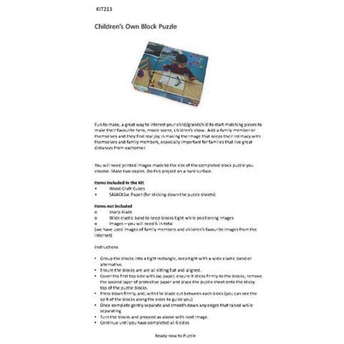 AussieSuperStore Art & Craft Essentials DIY Children's Own Wood Puzzle DIY Children's Own Wood Puzzle | DIY Kits for Kids | Craft Kits for Kids KIT213