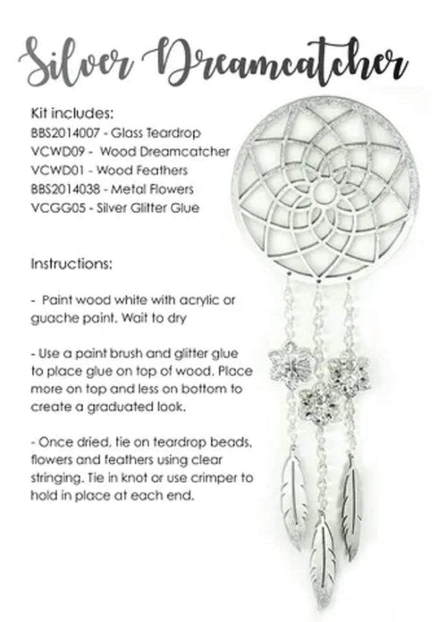 AussieSuperStore Art & Craft Essentials DIY Classic Silver Dream Catcher DIY Classic Silver Dream Catcher | Dreamcatcher Supplies | Dreamcatcher Craft Kit KIT115