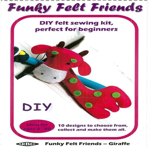 AussieSuperStore Art & Craft Essentials DIY Funky Felt Giraffe Kit DIY Funky Felt Giraffe Kit | DIY Craft Kits for Kids FE9FFGI