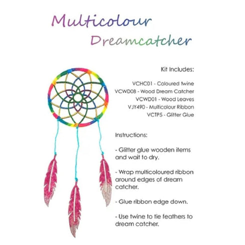 AussieSuperStore Art & Craft Essentials DIY Multi Colour Dream Catcher DIY Multi Colour Dream Catcher | Dreamcatcher Supplies | Dreamcatcher Craft Kit KIT114