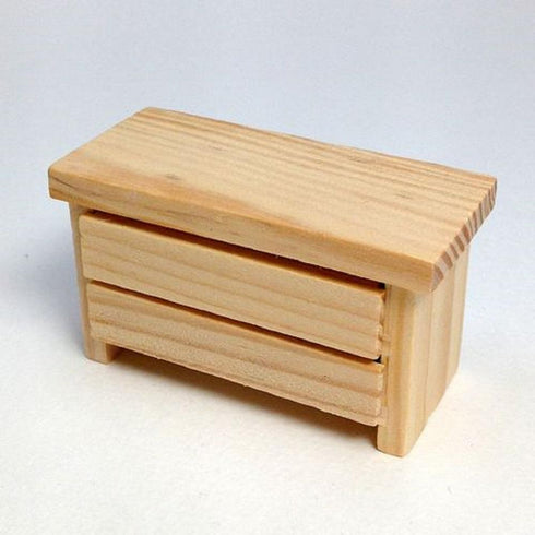 AussieSuperStore Art & Craft Essentials Doll Furniture Long Table with 2 Drawers Doll Furniture Long Table with 2 Drawers | Craft Doll House Furniture | Miniature Furniture | Fairy House WO9DF16