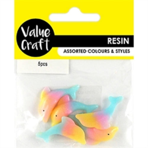 AussieSuperStore Art & Craft Essentials Dolphins Resin Dolphins Resin | Craft Party Scrapbooking Embellishment Decoration 9331468060604 VJY872