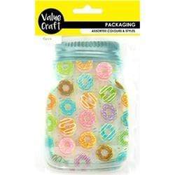 AussieSuperStore Art & Craft Essentials Donut Mason Jar Zip Lock Bags (in 2 dimensions) Donut Mason Jar Zip Lock Bags | Mason Jar Zipper Bags Food Storage Snack Sandwich