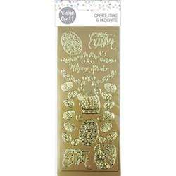 AussieSuperStore Art & Craft Essentials Easter Eggs Gold Easter Peel Stickers (in 4 styles) Easter Peel Stickers (in 4 styles) | Scrapbooking Stickers | Embellishments 9331468052760 VCEAS18049