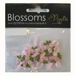 AussieSuperStore Art & Craft Essentials Embroidered Satin Rose with Bow Embroidered Satin Rose with Bow |Artificial Flower Party Decoration 9323823116392 GRE1BP