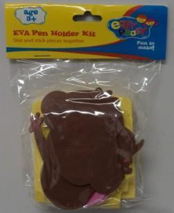 AussieSuperStore Art & Craft Essentials EVA Foam Pen Holder Monkey Kit EVA Foam Pen Holder Monkey Kit | Kid's Craft Foam Shapes EV9PHKM