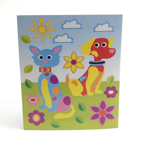 AussieSuperStore Art & Craft Essentials EVA Picture Cat & Dog Kit EVA Picture Cat & Dog Kit | Kid's Craft Foam Shapes EV9PKCD